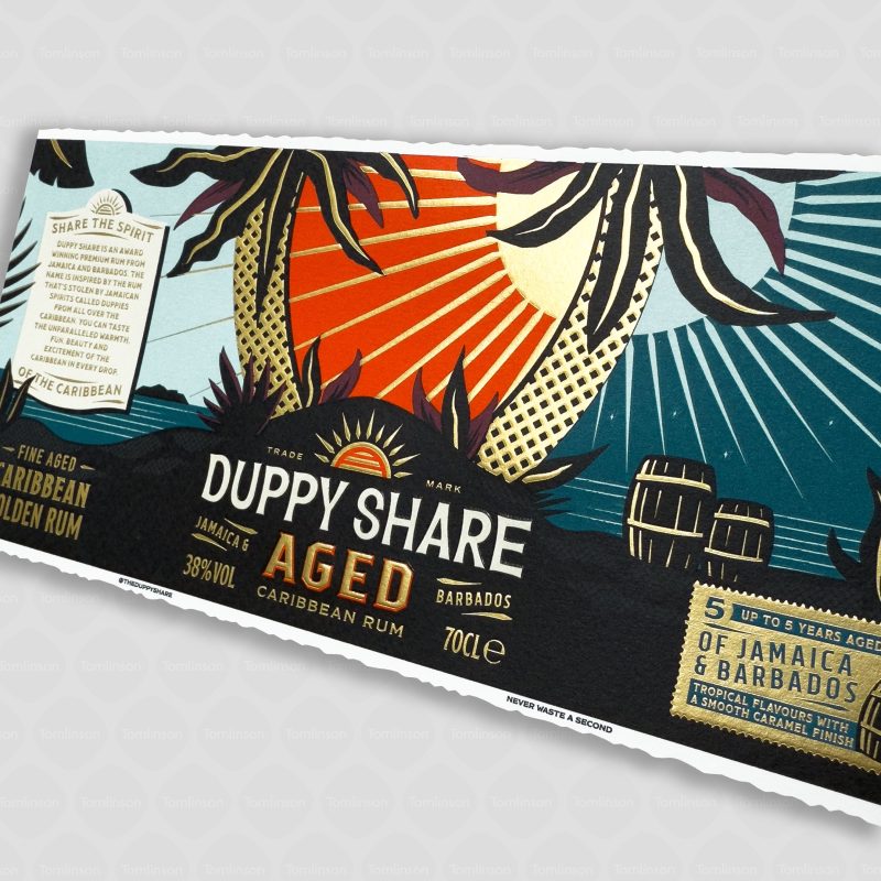 Duppy Share Rum labels