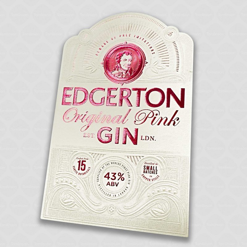 Edgerton Pink Gin label