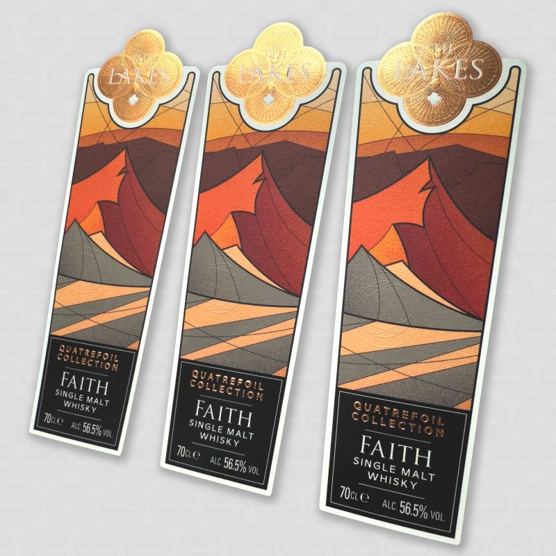 The Lakes Faith Whisky labels