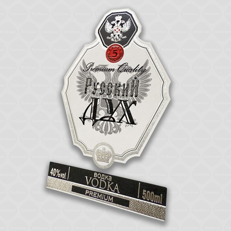 Premium Quality Vodka label