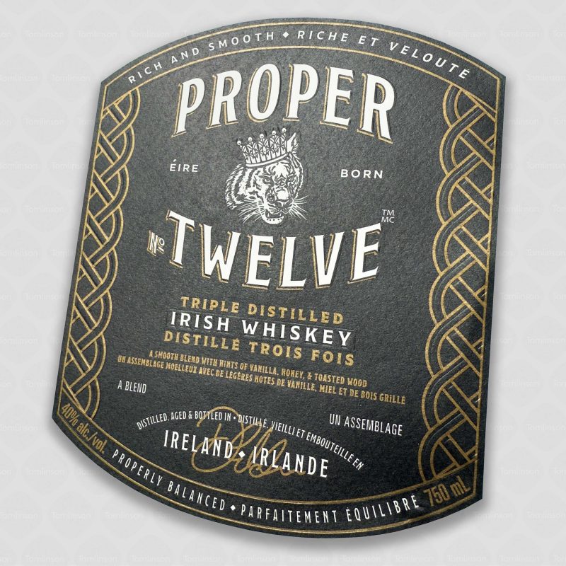 Proper No. Twelve Irish Whiskey labels