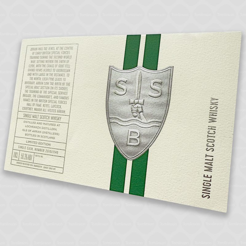 SSB Single Malt Scotch Whisky label