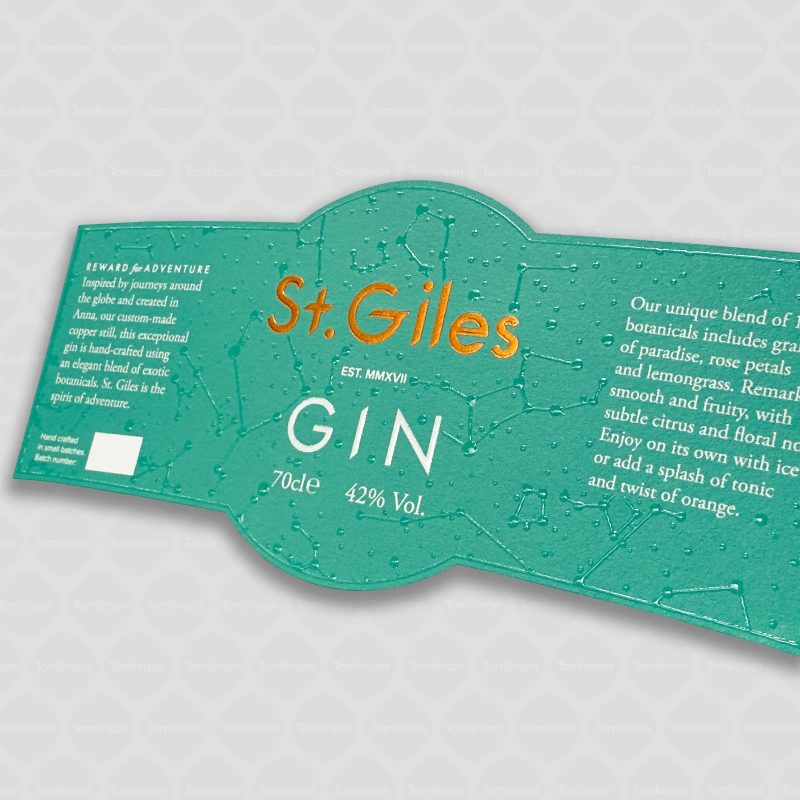 St. Giles Gin label