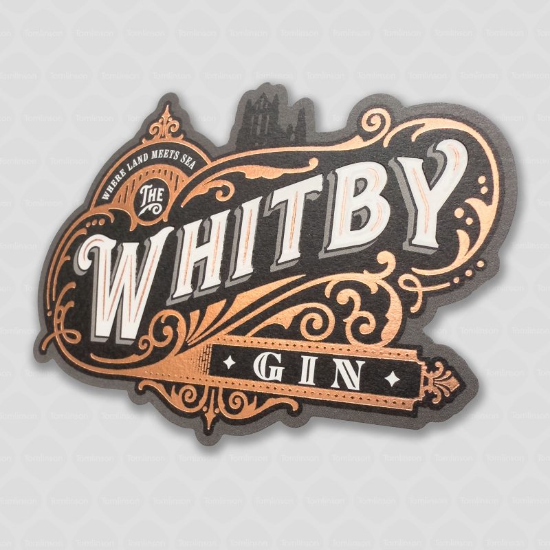 The Whitby Gin label