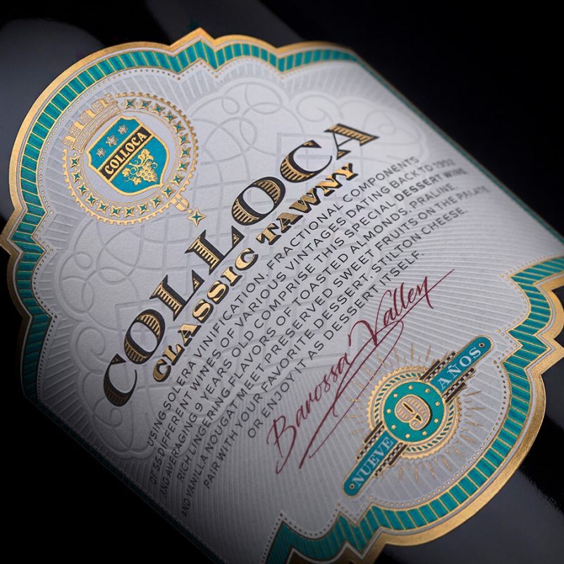 Colloca Tawny wine label