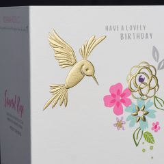 Fluted and textured foil greeting card