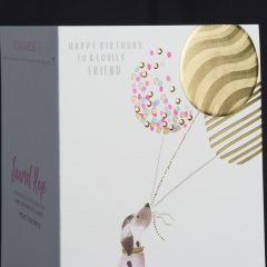 Flat, fluted and textured foil greeting card