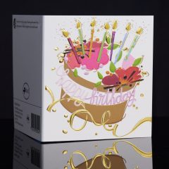 Embossed and foiled greeting card