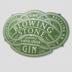 Blowing Stone Gin label