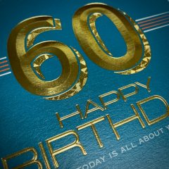 Fluted and textured birthday card